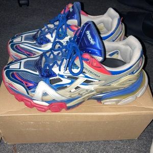 Balenciaga Track 2’s/ Red, Blue & White